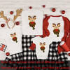 Christmas Fashion Cartoon Letter Elk Santa Claus Print Round Neck Short Sleeve Parent-Child T-Shirt