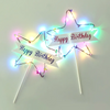 (Buy 1 Get 1) Creative Star Lights Cake Decoration Happy Birthday Card