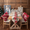 Yarn-Dyed Jacquard Christmas Flower Pattern Table Decoration Cover Towel Tablecloth Tableware