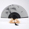 Classical Chinese Style Butterfly Floral Dragonfly Printed Bamboo Tassel Folding Fan