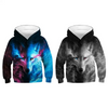 Kids Glowing Wolf Printed Sweatshirt