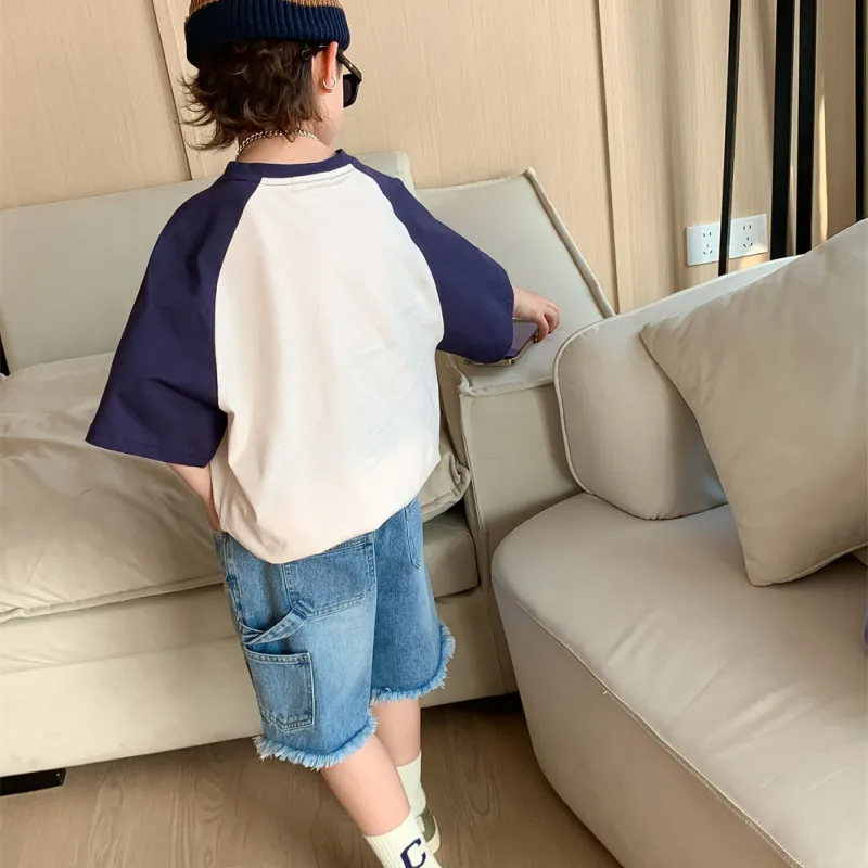 Children Kids Baby Fashion Boys Girls Short Sleeve Cartoon Rabbit Print T-Shirt