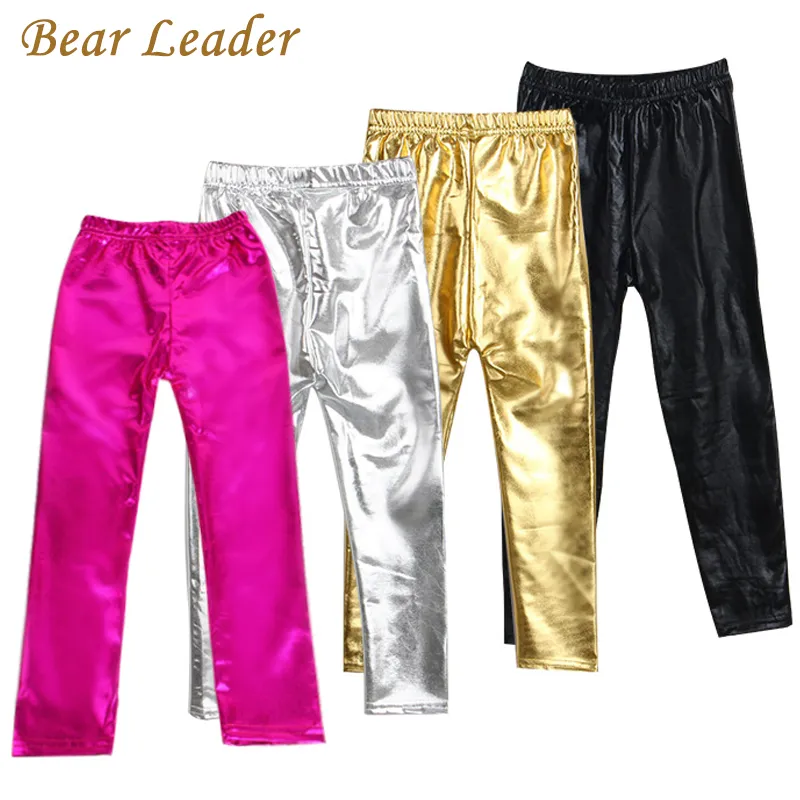 Kids Girls Basic Solid Color Elastic Pants