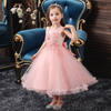 Kids Toddler Big Girls Fashion Party Cute Sweet Solid Color Floral Pleated Sleeveless Mesh Party Tutu Dress