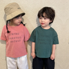 Children Kids Baby Fashion Girls Boys Casual Short Sleeve Letter Print T-Shirt