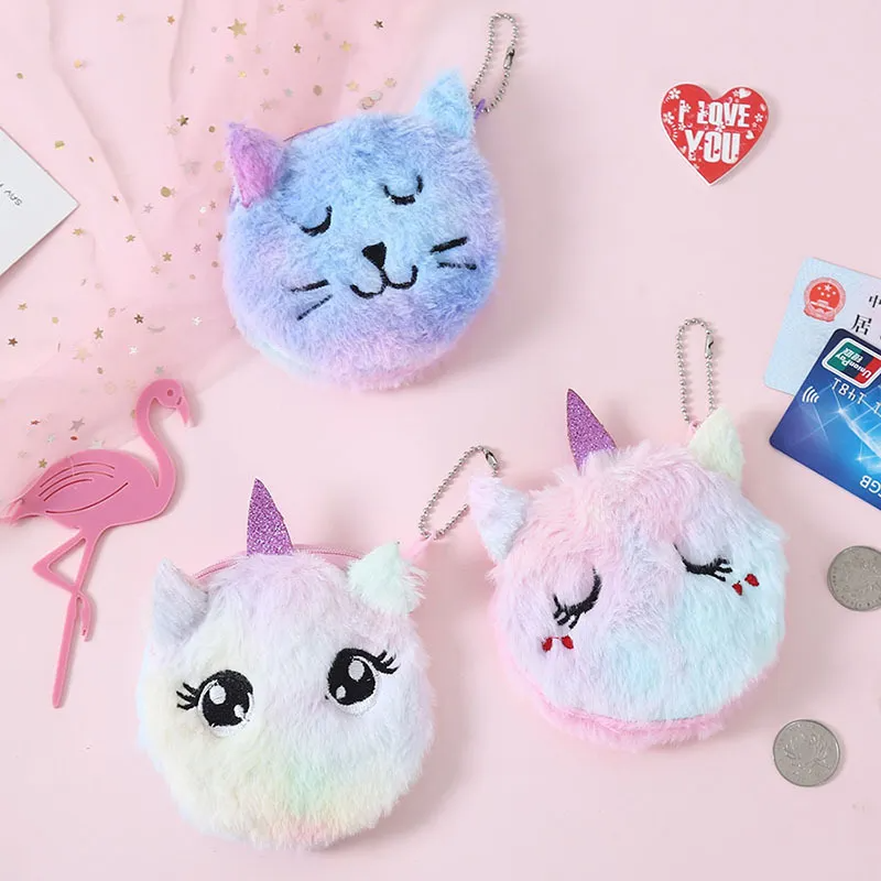 (Buy 1 Get 2 ) Cartoon Cat Plush Cute Coin Purse