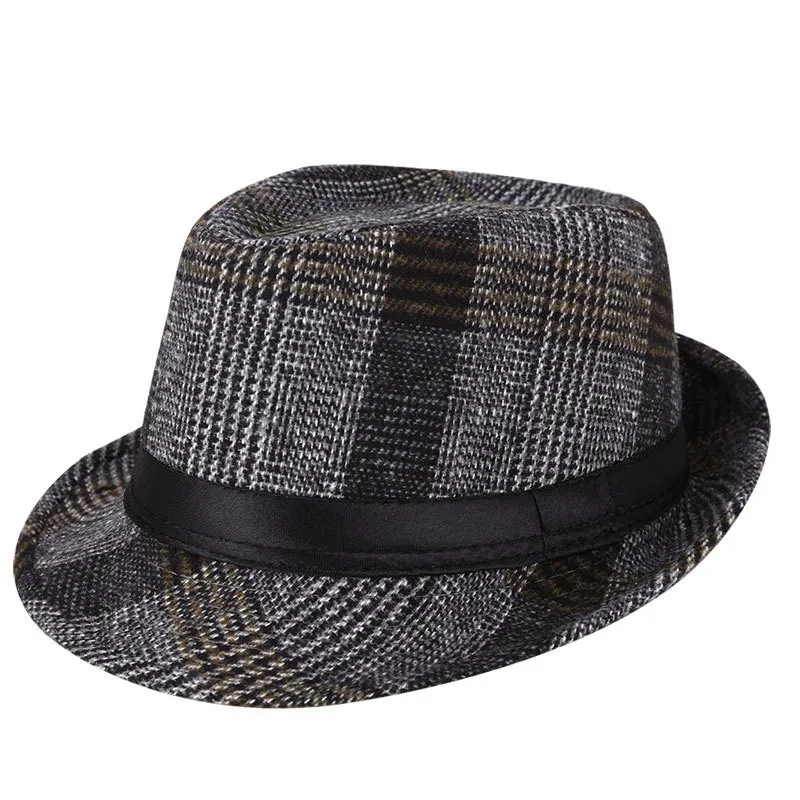 (Buy 1 Get 2) Men Classic Plaid Printed All-Match Fedora Hat