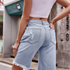 Women Sexy Edgy Ripped Casual Denim Shorts