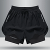 Men Fashion Quick-Drying Breathable Fake Two-Piece Tight Sports Shorts