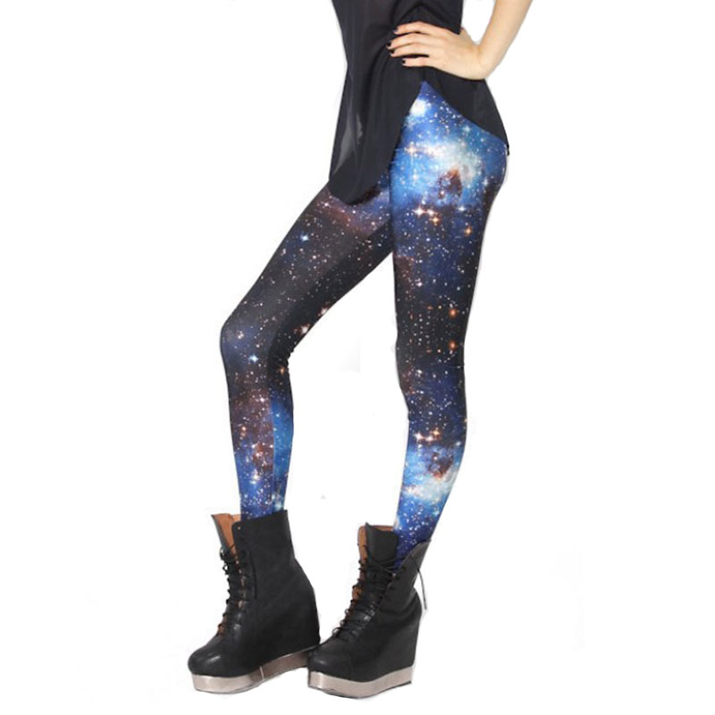 Starry Sky Digital Print Women Skinny Leggings