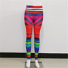 Women Fashion Color Blocking High-Waisted Tight Leggings