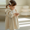 Kids Baby Girls Spring Autumn Fashion Casual Cute Corduroy Embroidery Flower Round Neck Long Sleeve Dress