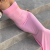 Women'S Fashion Temperament Spaghetti Strap Backless Slim Fit Maxi Dress