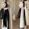 Women Fashion Winter Solid Color Knitted Sweater Coat