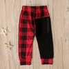 Children Kids Baby Fashion Boys Plaid Casual Pants