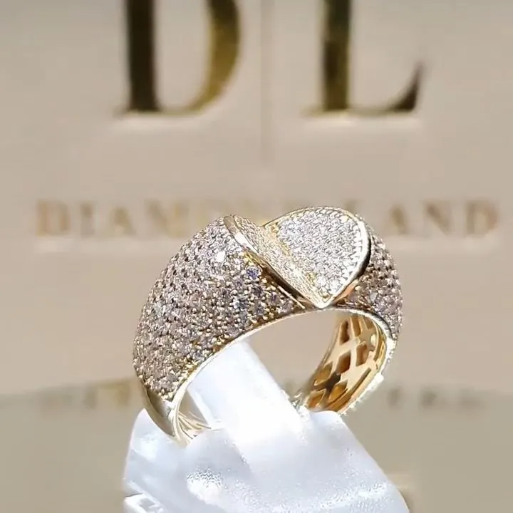 (Buy 1 Get 2) Women Fashion Simple Half Open Heart Rhinestone Ring