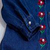 Children Kids Toddlers Girls Flower Long Sleeve Denim Jacket