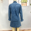 Women Sexy Autumn Casual Solid Color Lapel Single-Breasted Long Sleeve Denim Dress