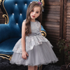 Kids Toddler Girls Fashion Party Cute Sweet Color Matching Embroidery Bow Pleated Sleeveless Mesh Party Tutu Dress