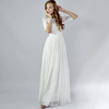 Fashion Temperament Bride Wedding Lace Mid-Length Sleeve Maxi Evening Dress