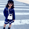 Kids Girls Fashion Casual Cute Solid Color PU Zipper Crossbody Bag