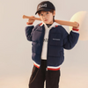 (Buy 1 Get 2) Kids Toddler Big Girls Boys Winter Fashion Casual Solid Color Letter Turtle Neck Cotton-Padded Coat