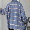 Men Fashion Plaid Printing Single-Breasted Coat