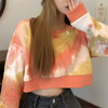 Fashion Tie Dye Long Sleeve Round Neck Couple Sweater