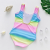 Children Kids Baby Fashion Girls Shell Tree Print Gradient Color One-Piece Swimsuit