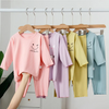 Kids Basic Round Neck Long Sleeve Breathable Loose Home Clothing