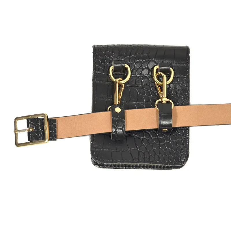 Women Creative Crocodile Pattern Waist Pack Belts