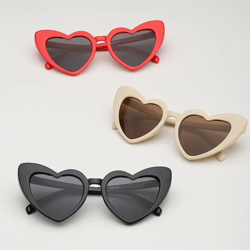 (Buy 1 Get 2) Kids Unisex Fashion Casual Cute Heart Frame Solid Color Sunglasses