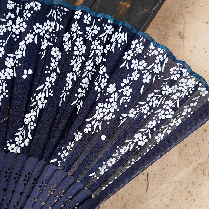 Creative Chinese Style Butterfly Flower Print Bamboo Folding Fan