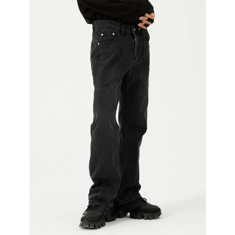 Men'S Casual Straight Flare Design Jeans