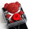 (Buy 1 Get 1) Valentine Day Immortal Rose Bear Drawer Necklace Ring Jewelry Box