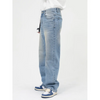 Men'S Fashion Loose White Design Mid-Waist Jeans