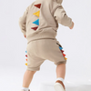 Kids Toddler Big Boys Fashion Casual Cute Solid Color Long Sleeve Hoodies Shorts Set