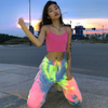 Women'S Fashion Casual Tie Dye Printing Sports Pants