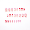 ( Buy 1 Get 2 ) Valentine Day Women Fashion Pink Love Wearable False Nails