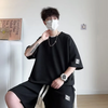 Men Casual Round Neck Short-Sleeved Loose T-Shirt And Shorts Two-Piece Set