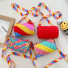 Kids Girls Fashion Sweet Cute Gradient Silicone Mini Crossbody Bag