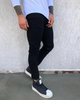 Men Casual Mid Waist Skinny Jeans