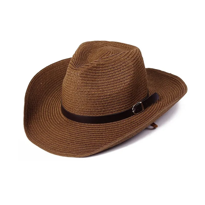 (Buy 1 Get 1) Men'S Foldable Outdoor Sunscreen Beach Sunshade Big Brim Straw Woven Hat