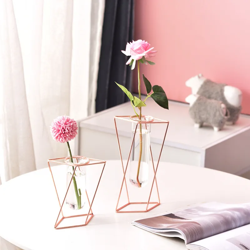 (Buy 1 Get 1) Creative Home Metal Geometric Vase Decoration