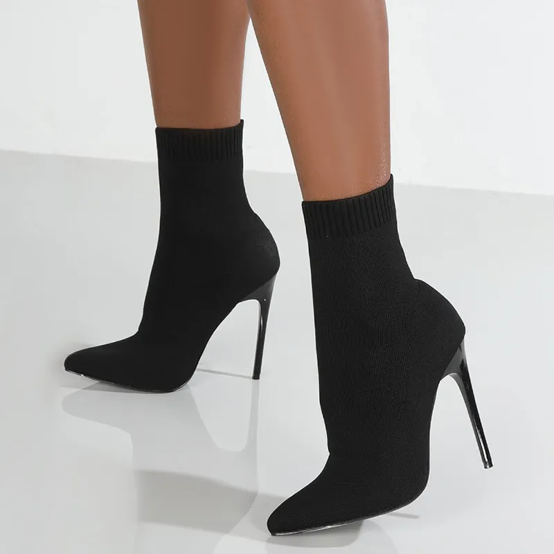 Women Plus Size Stitching Design Mid-Calf Boots