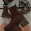 Women Fashion Elastic Round-Toe Short Boots