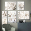 ( Buy 1 Get 2) Living Room Bedroom Background Wall Romantic White Peony Rose Painting Core