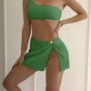 2 pieces Women'S Fashion One Shoulder Backless Sexy Swimsuit Three-Piece Set