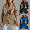 Women Fashion Casual Solid Color Long Sleeve Blazer Coat