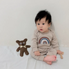 Baby  Fashion Casual Versatile Sun Moon Rainbow Strip Long Sleeve Round Neck Bodysuit